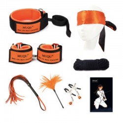     7  Orange Farvet Bondage Kit   