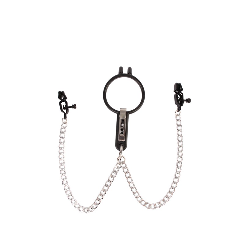 Зажимы для сосков с расширителем рта Humiliate Mouth Spreader with Nipple Clamps. Артикул: IXI61594