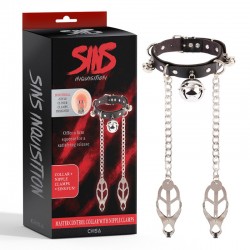 Nipple Clamps with Collar and Chain Master Control Collar with Nipple Clamps