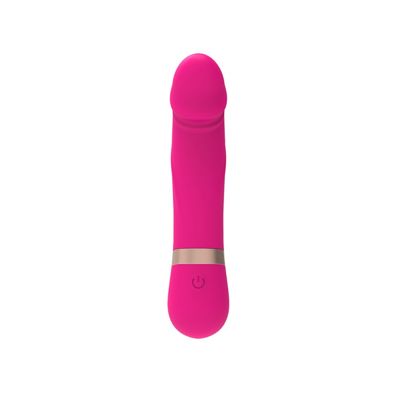 Перезаряжаемый розовый мультискоростной вибратор Dildo Vibe. Артикул: IXI61603