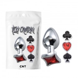 Butt Plug with Interchangeable Card Bridge Tips Poker Game Gem Plug Set