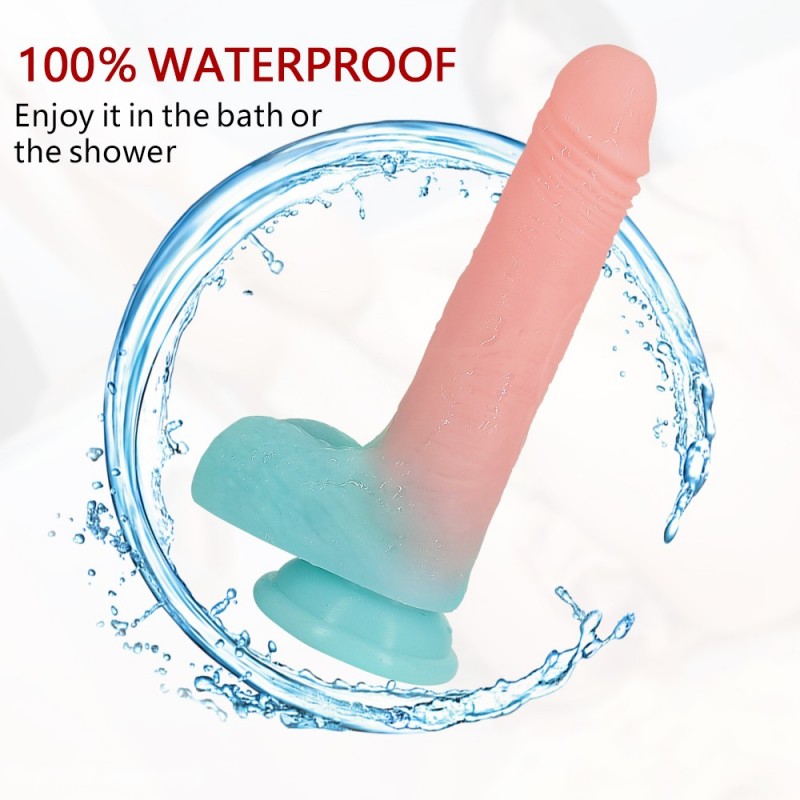 Светящийся цветной фаллоимитатор на присоске Mr Gentle. Артикул: IXI61628