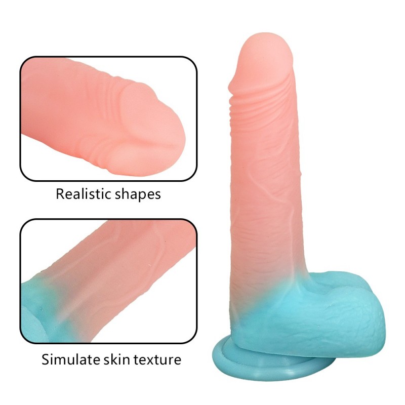 Светящийся цветной фаллоимитатор на присоске Mr Gentle. Артикул: IXI61628