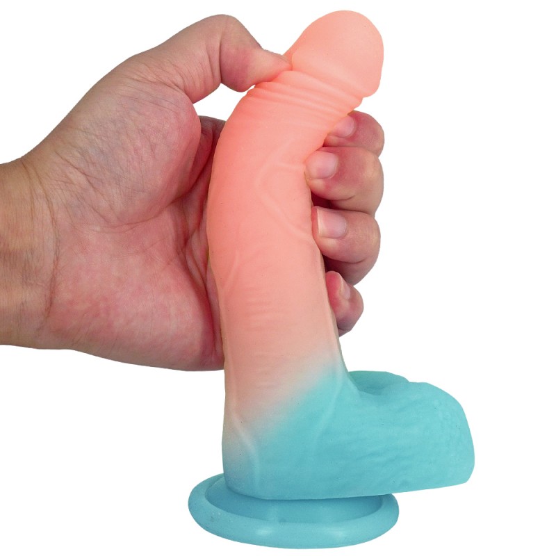 Светящийся цветной фаллоимитатор на присоске Mr Gentle. Артикул: IXI61628