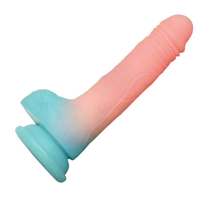 Светящийся цветной фаллоимитатор на присоске Mr Gentle. Артикул: IXI61628