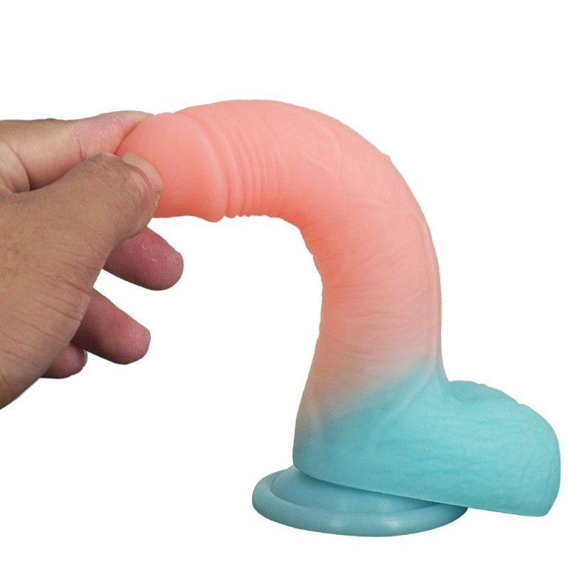 Светящийся цветной фаллоимитатор на присоске Mr Gentle. Артикул: IXI61628