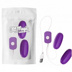 Two stimulation eggs Double Play Vibrator Purple