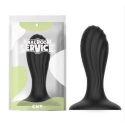 Black Silicone Butt Plug Nubby Anal Plug