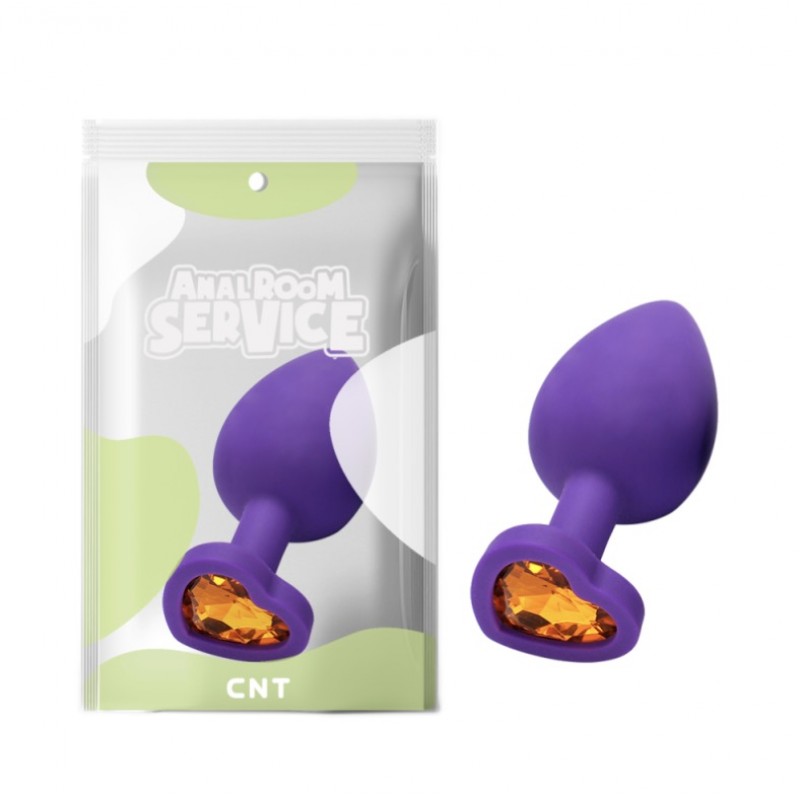 Silicone nose plug with yellow crystal Love Purple Diamond Plug Large. Артикул: IXI61711