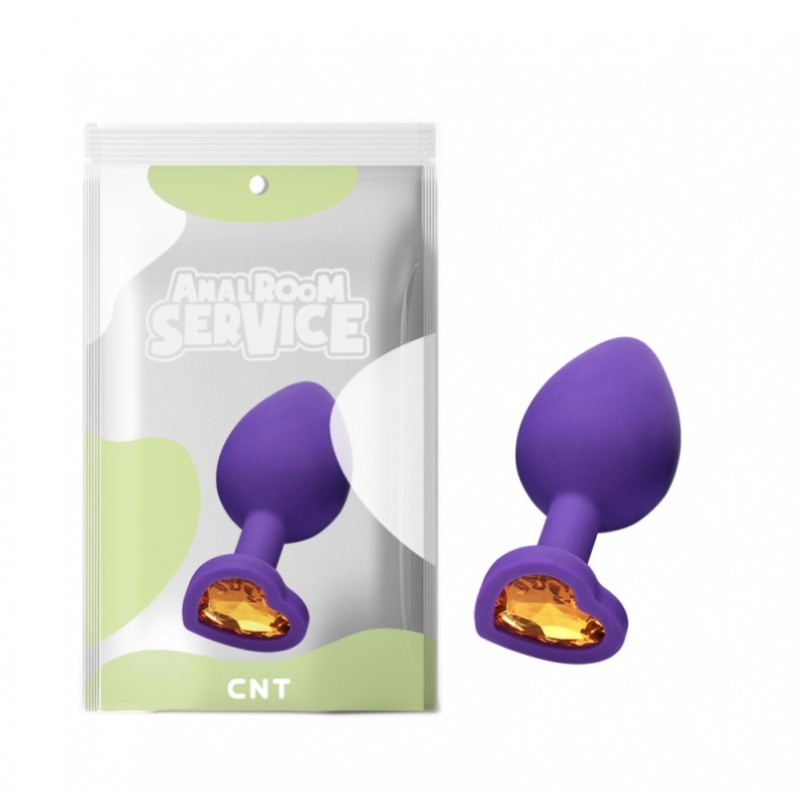 Silicone nose plug with yellow crystal Love Purple Diamond Plug Medium. Артикул: IXI61725
