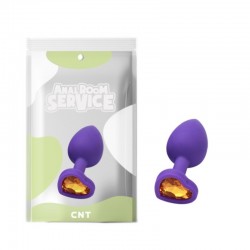 Silicone nose plug with yellow crystal Love Purple Diamond Plug Small