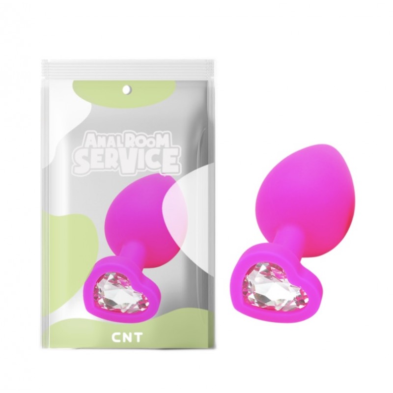 Silicone Butt Plug with Transparent Stone Love Rose Diamond Plug Large. Артикул: IXI61745