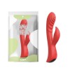 Sexy Vibrator with Clitoral Stimulator Enchanted Teaser Pro Red