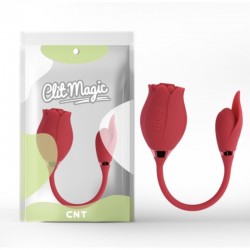 Red clitoral vibrostimulator Clit Magic Rosie 2