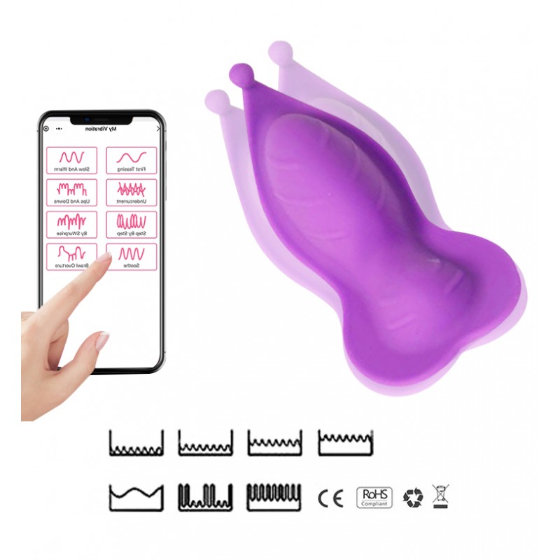Двойной вибростимулятор скрытого ношения Secret Tease Panty Vibe App Version Rose. Артикул: IXI61771