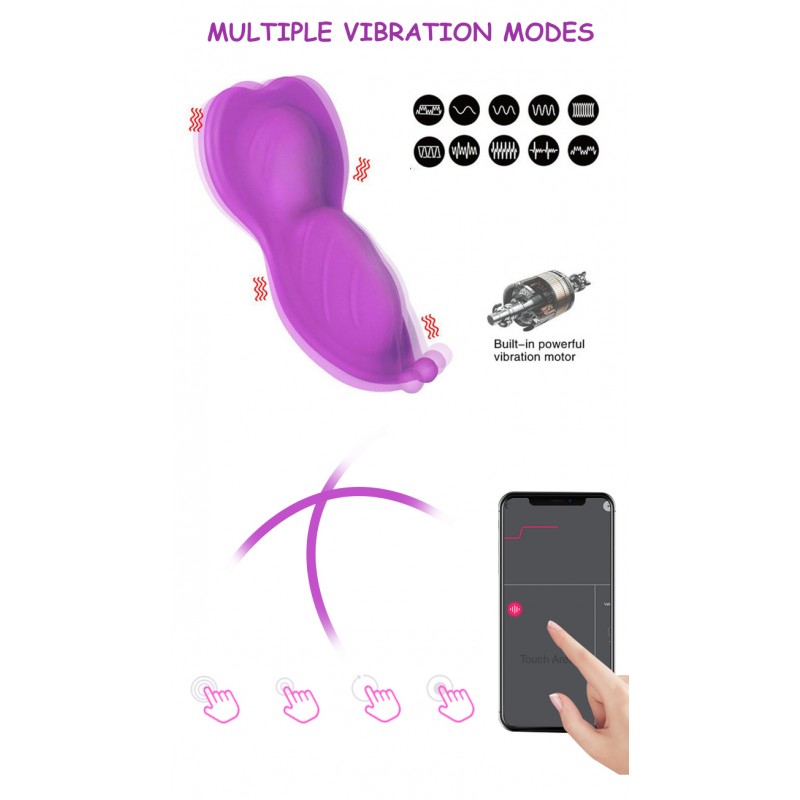 Двойной вибростимулятор скрытого ношения Secret Tease Panty Vibe App Version Rose. Артикул: IXI61771