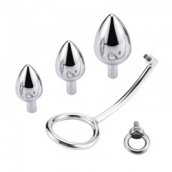 Anal clamp with 3 attachments Metal Anal Toys