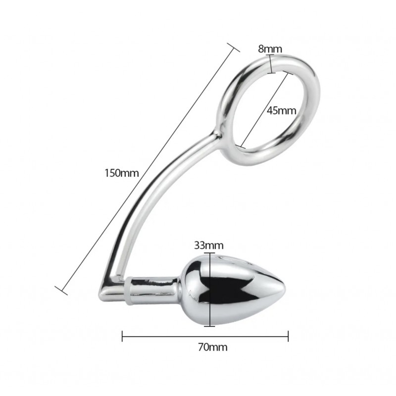 Anal clamp with 3 attachments Metal Anal Toys. Артикул: IXI61811
