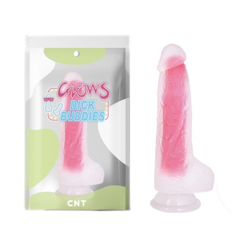 Светящийся фаллоимитатор на присоске Pink Glow Mr Muscle. Артикул: IXI61843