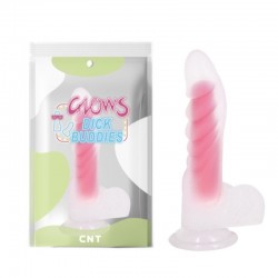 Luminous dildo with suction cup Pink Glow Sunset