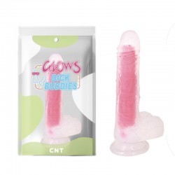 Glowing Dildo Suction Cup Pink Glow Mr Gentle