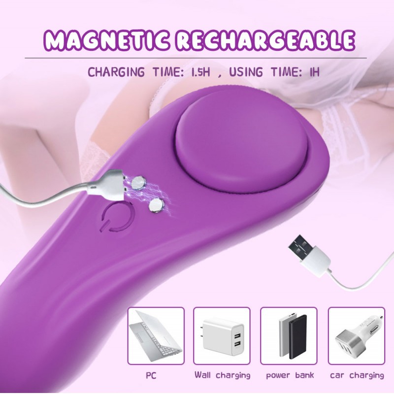 Вибростимулятор в женские трусики Magnetic-Stay Panty Vibe Purple. Артикул: IXI61856