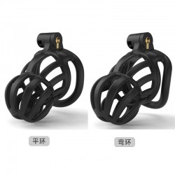 Chastity Cage for Men 3D Honeycomb Chastity Cage-H Bending Ring