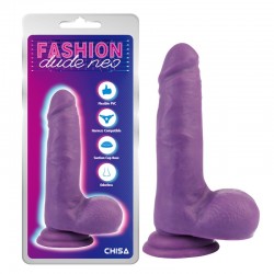 Dildo Suction Cup Dual Density Cock Dildo Purple 7.0