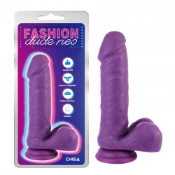    Dual Density Cock Dildo Purple 7.6   