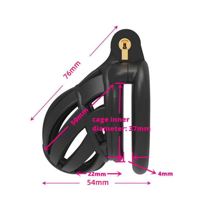 Клетка целомудрия для мужчин 3D Honeycomb Chastity Cage-E Bending Ring. Артикул: IXI61924