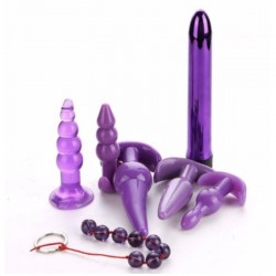 Универсальный набор анальных игрушек 7 в 1 Sex Suit Safety Silicone Purple по оптовой цене
