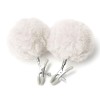 Clamps with fur for nipples or labia Nipple White Fur