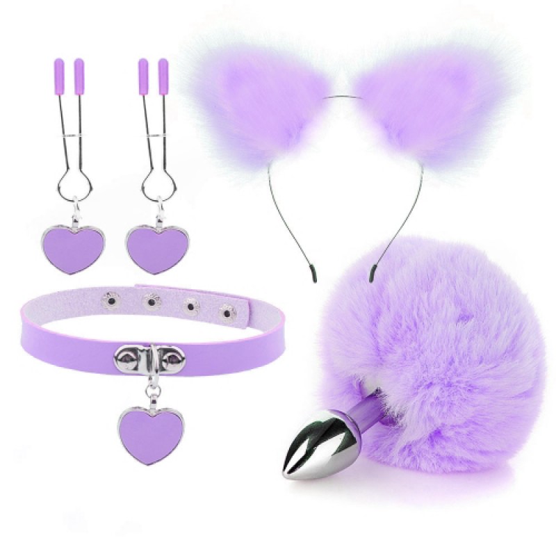 Фиолетовый нежный бдсм комплект Fur Sexy Kit. Артикул: IXI61976