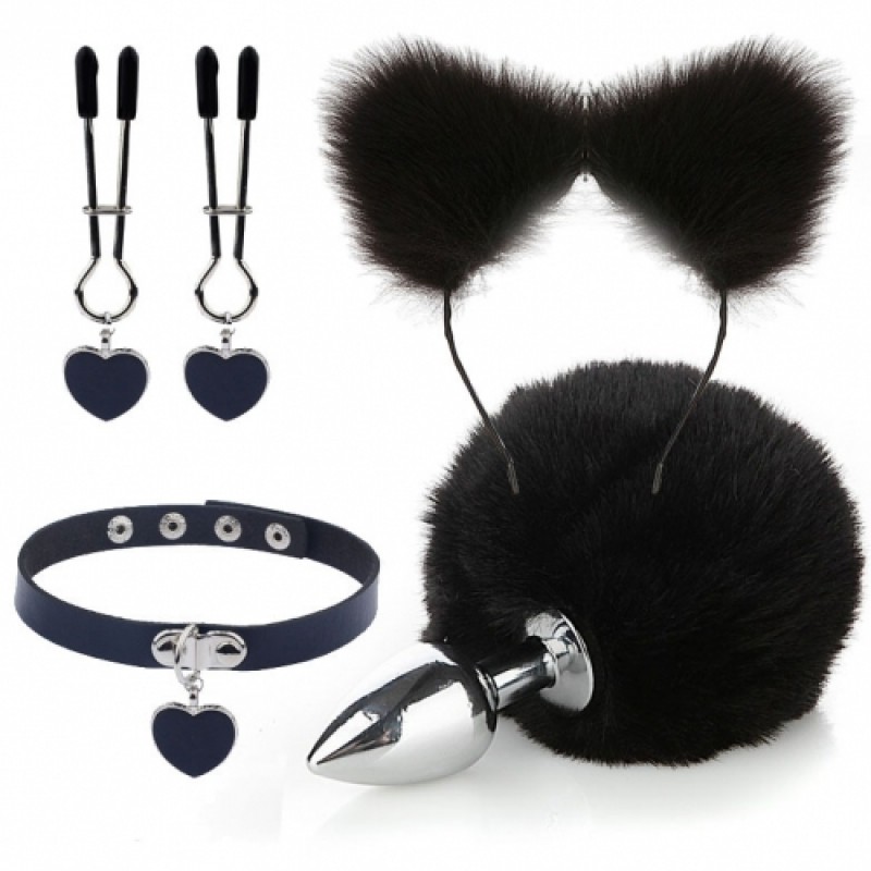 Black gentle bdsm set Fur Sexy Kit. Артикул: IXI61978
