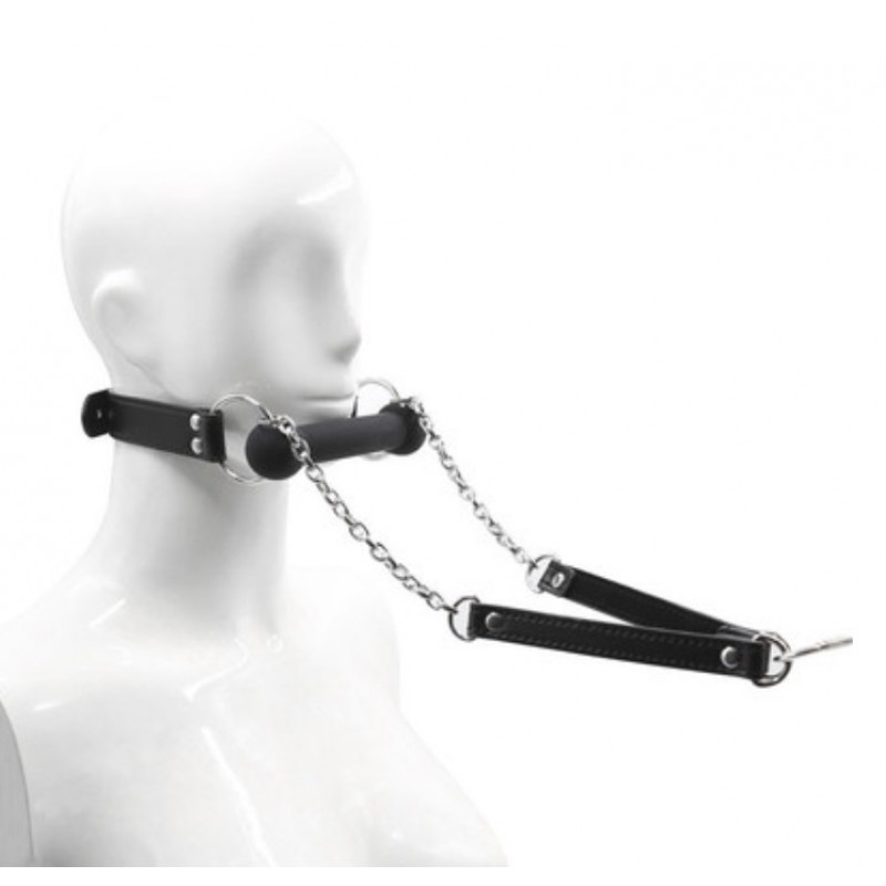 Кляп-трензель с цепным поводком Mouth Gag with Lead Role Play Horse Bridle Bondage. Артикул: IXI61986