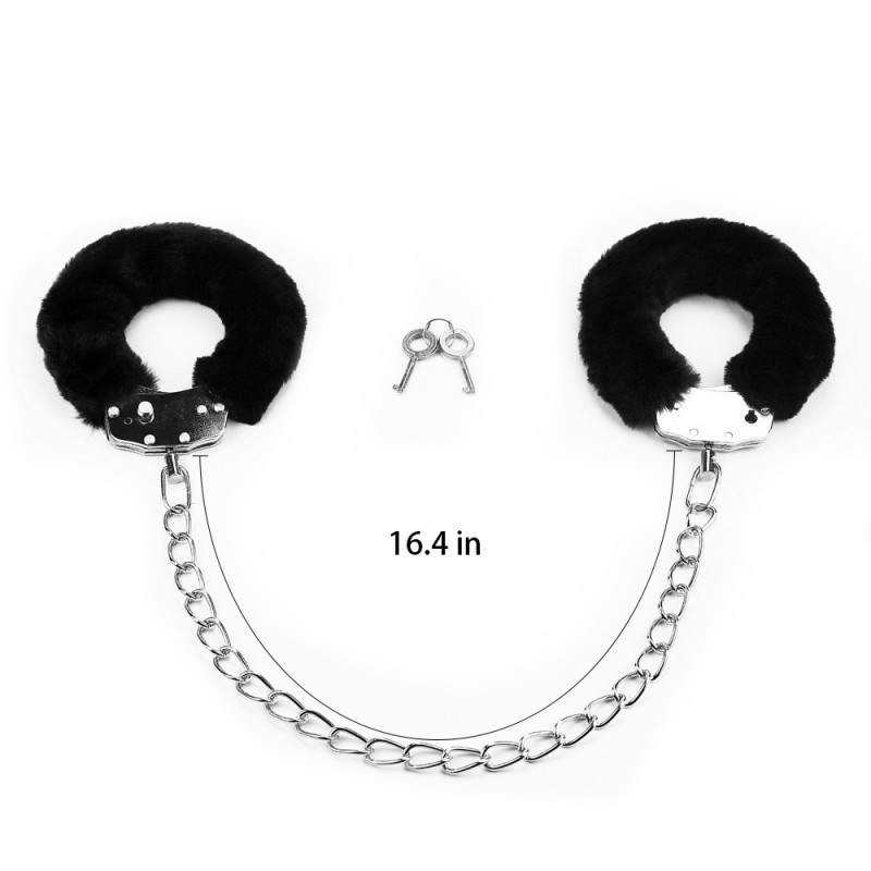 Black Fur Leg Cuffs Fetish Pleasure Fluffy Leg Cuffs. Артикул: IXI62009