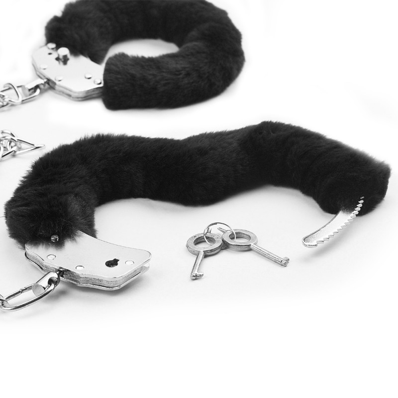 Black Fur Leg Cuffs Fetish Pleasure Fluffy Leg Cuffs. Артикул: IXI62009
