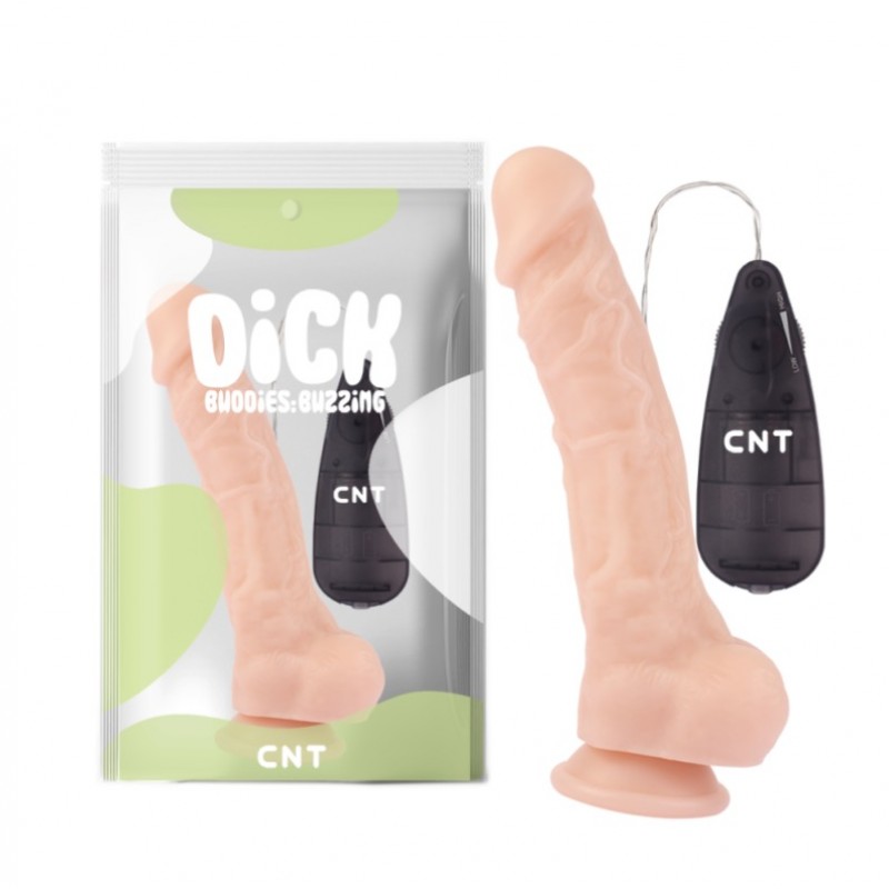 Вибратор на присоске и с пультом управления Sex Pleaser Vibrating Dildo Flesh. Артикул: IXI62075