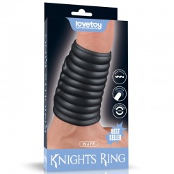    Vibrating Wave Knights Ring Black