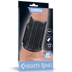    Vibrating Ridge Knights Ring Black