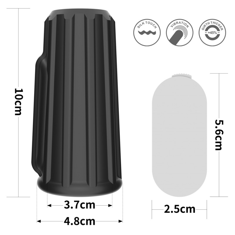 Насадка на пенис Vibrating Ridge Knights Ring Black. Артикул: IXI62109