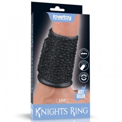 Vibrating Drip Knights Ring Black