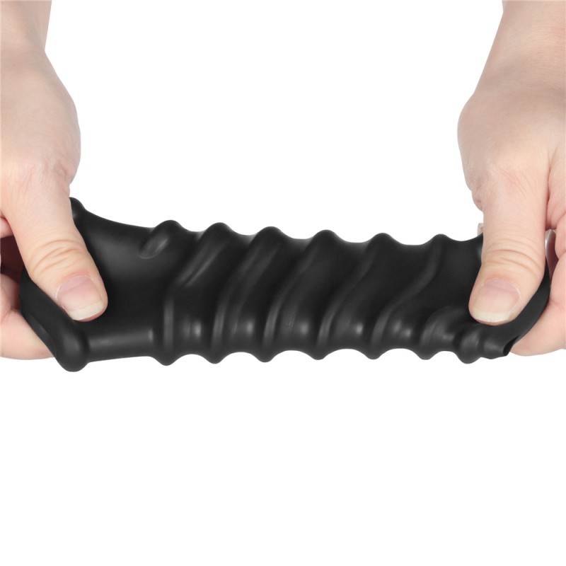 Насадка на пенис Vibrating Spiral Knights Ring Black. Артикул: IXI62111