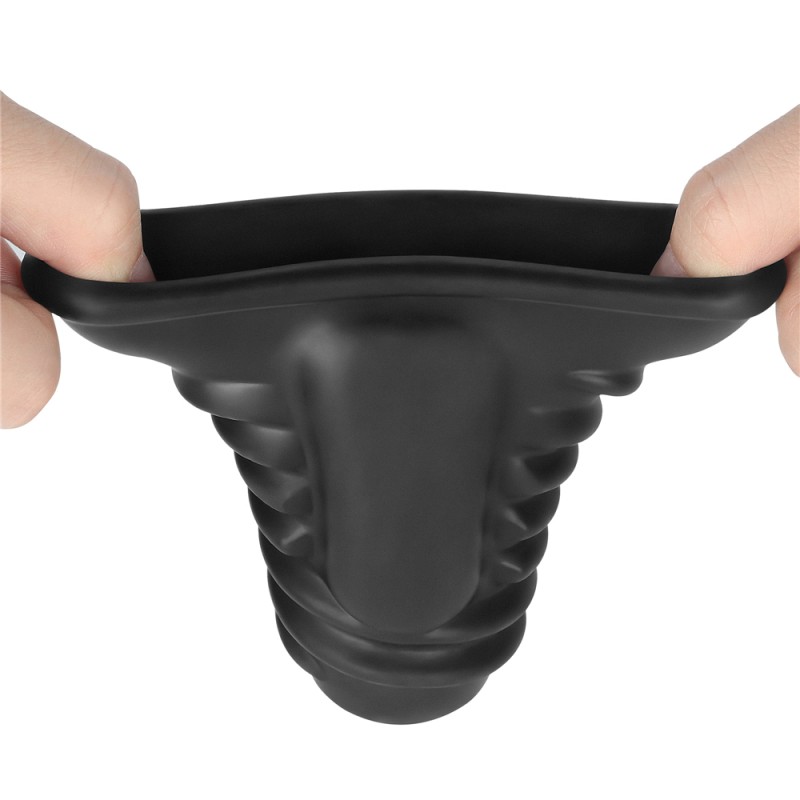 Насадка на пенис Vibrating Spiral Knights Ring Black. Артикул: IXI62111