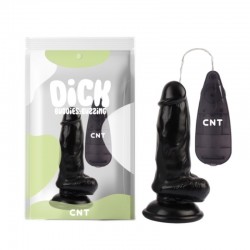 Vibrator with suction cup with remote control Vibrating Beginner Dildo Black 6.0