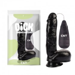 Suction cup vibrator with remote control Vibrating Dildo Black 9.0