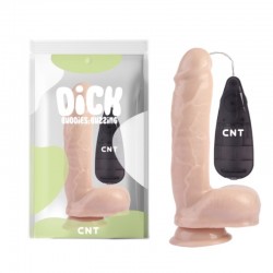 Suction cup vibrator with remote control Vibrating Dildo Flesh 9.0