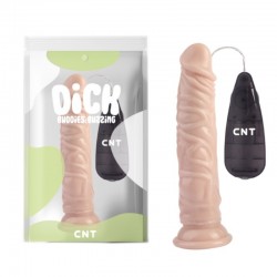 Suction cup vibrator with remote control Stud Realistic Vibrating Dong Flesh 8.4