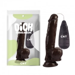 Remote Control Suction Cup Vibrator Stud Realistic Vibrating Dong Brown 8.2