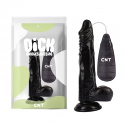 Vibrator with suction cup with remote control Vibrating Beginner Dildo Black 8.5